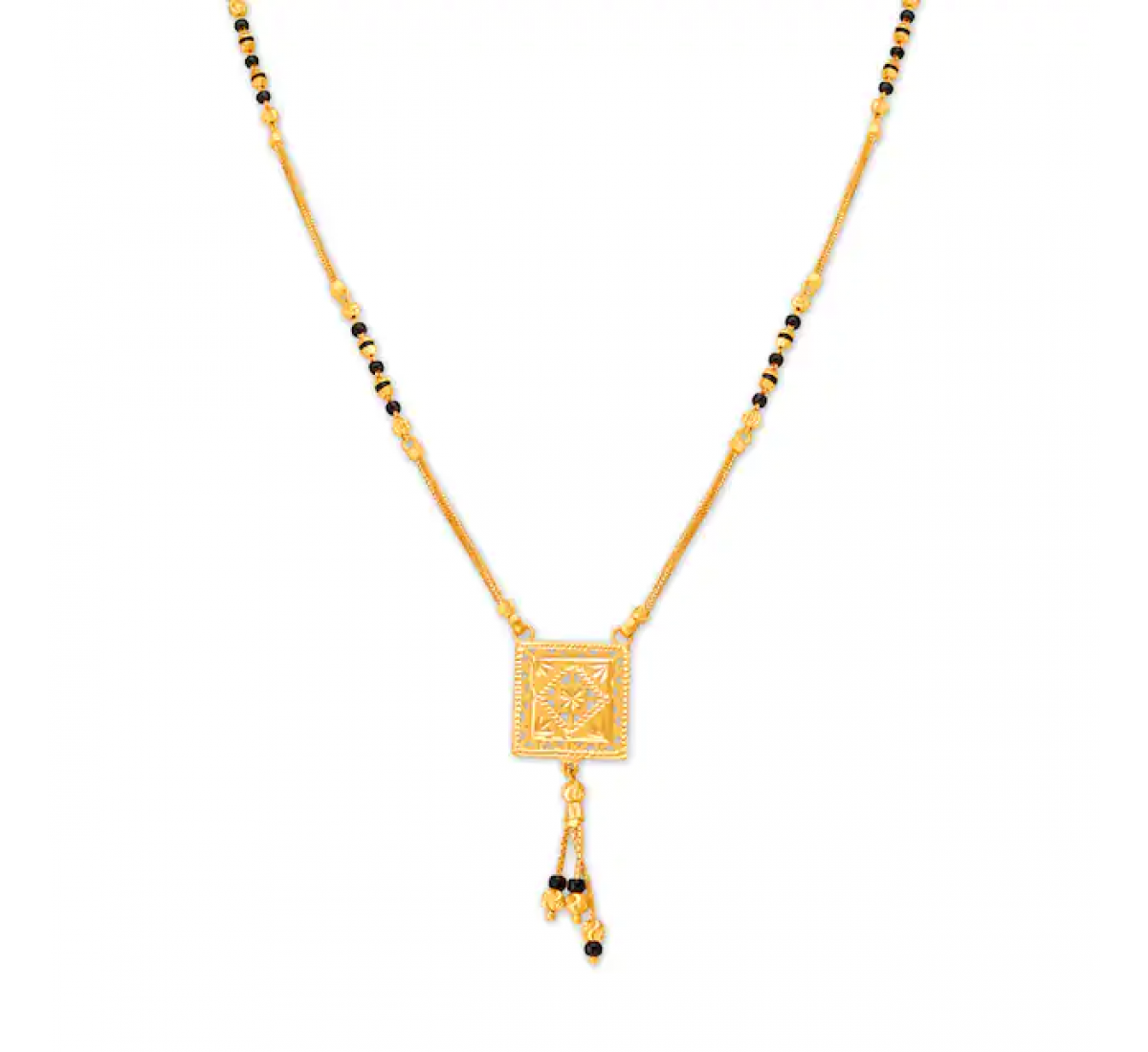 Rhombic Beads Gold Mangalsutra