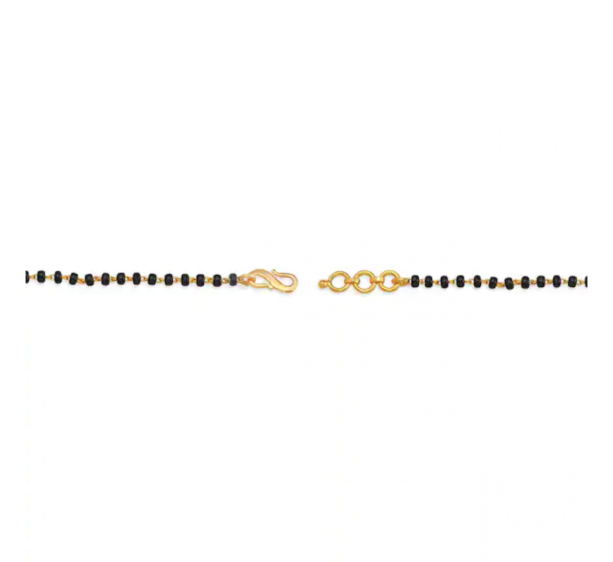Black Beads Gold Bracelet