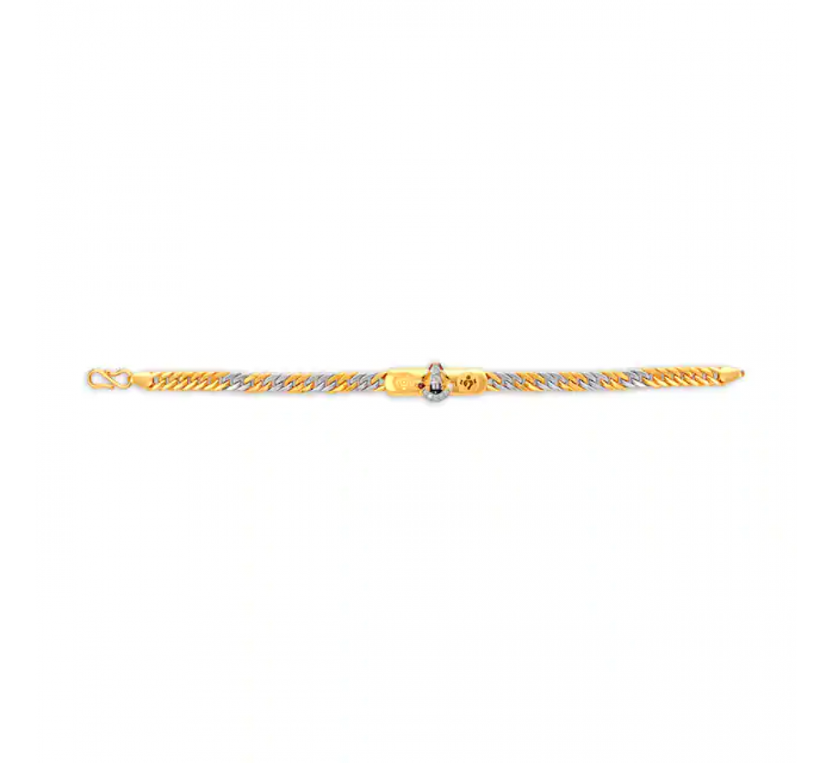 Dual Tone Balaji Gold Bracelet