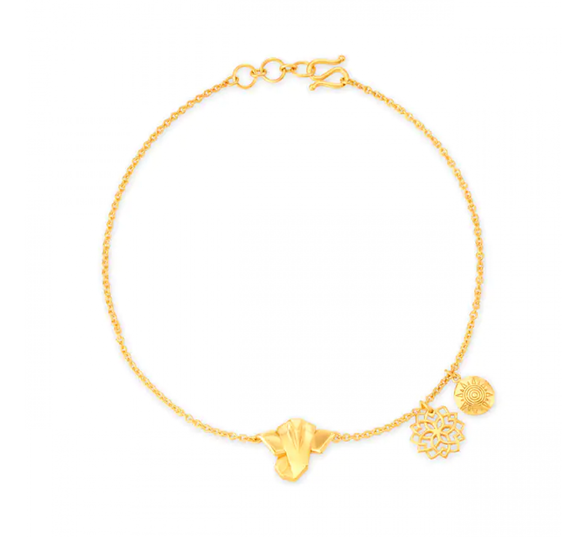 Dainty Lord Ganesha Gold Bracelet
