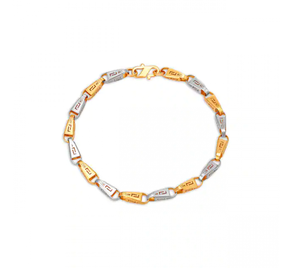 Modern Rhodium Gold Bracelet