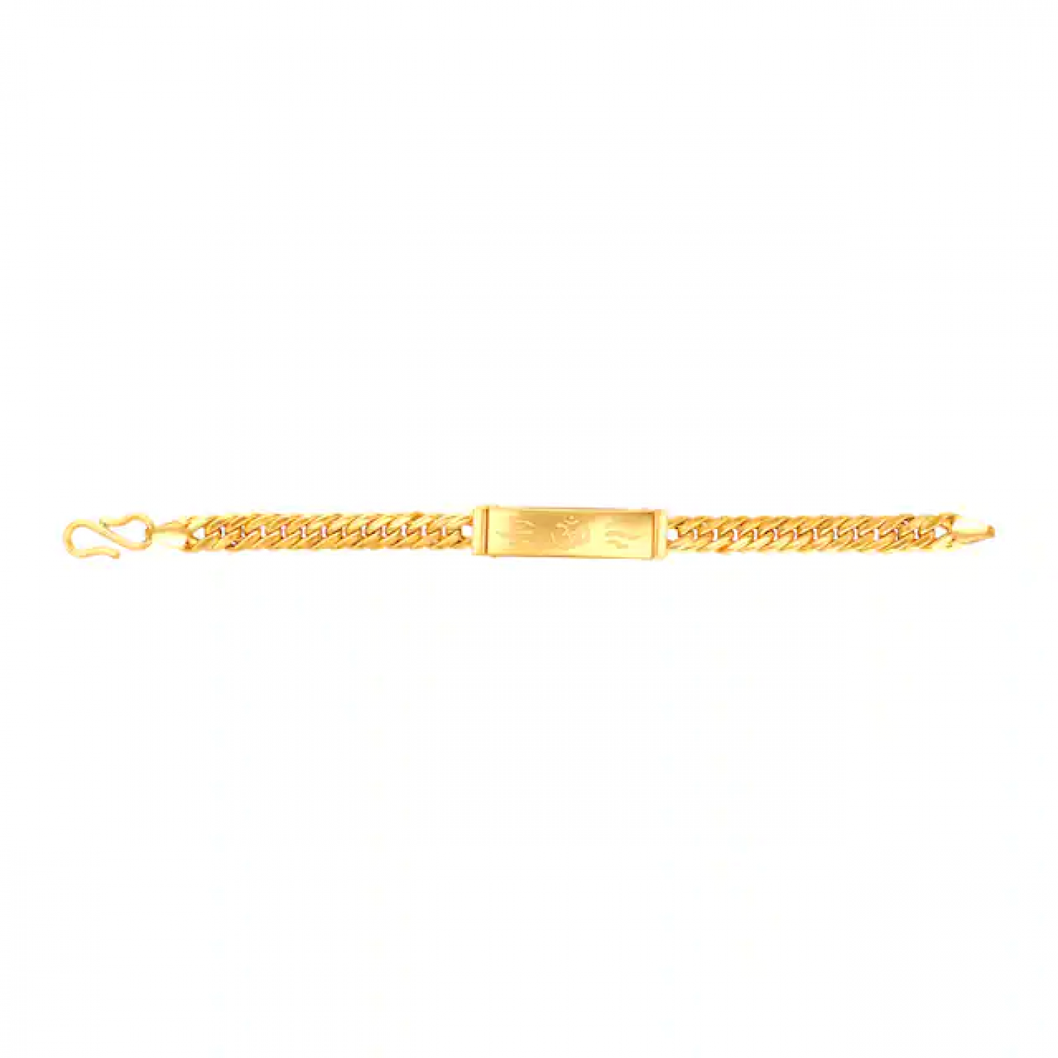 Om Engraved Gold Bracelet