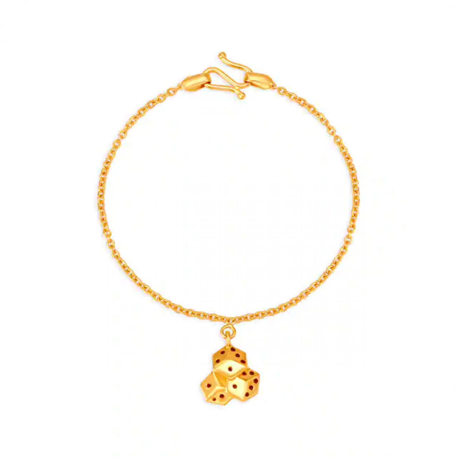 Quirky Dice Gold Bracelet