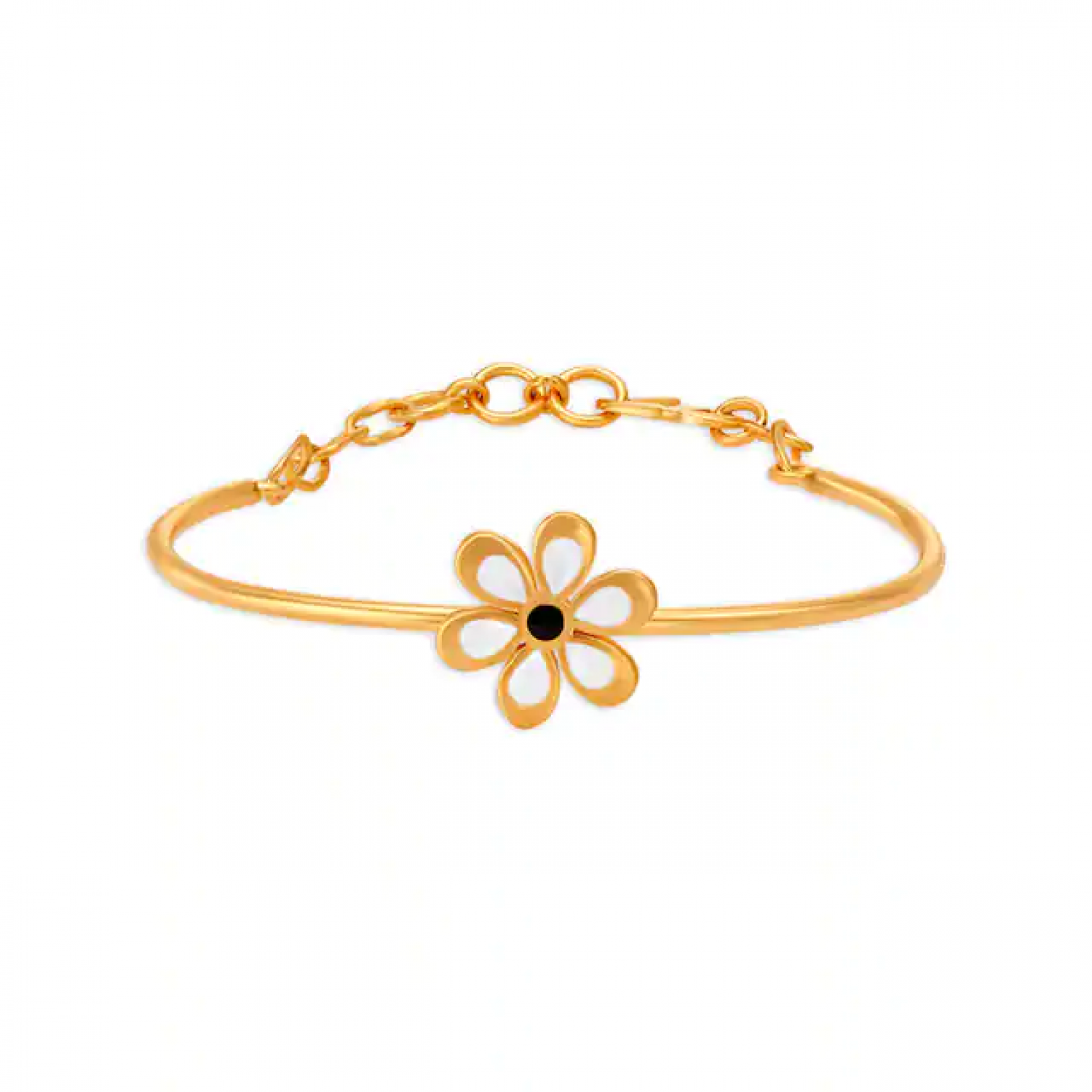 Flower Motif Gold Bracelet