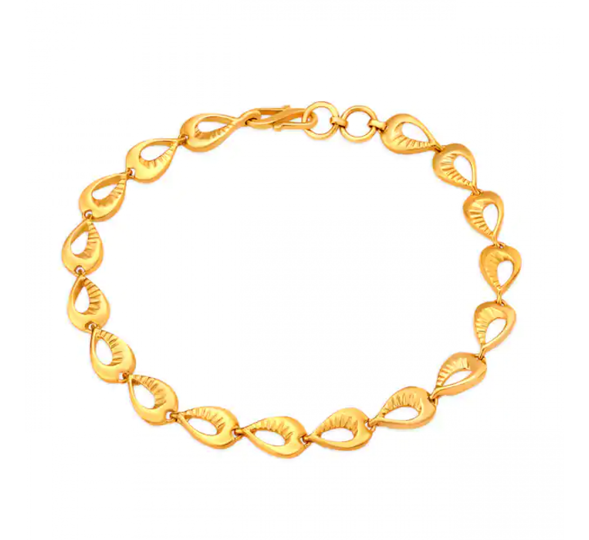 Teardrop Linked Gold Bracelet