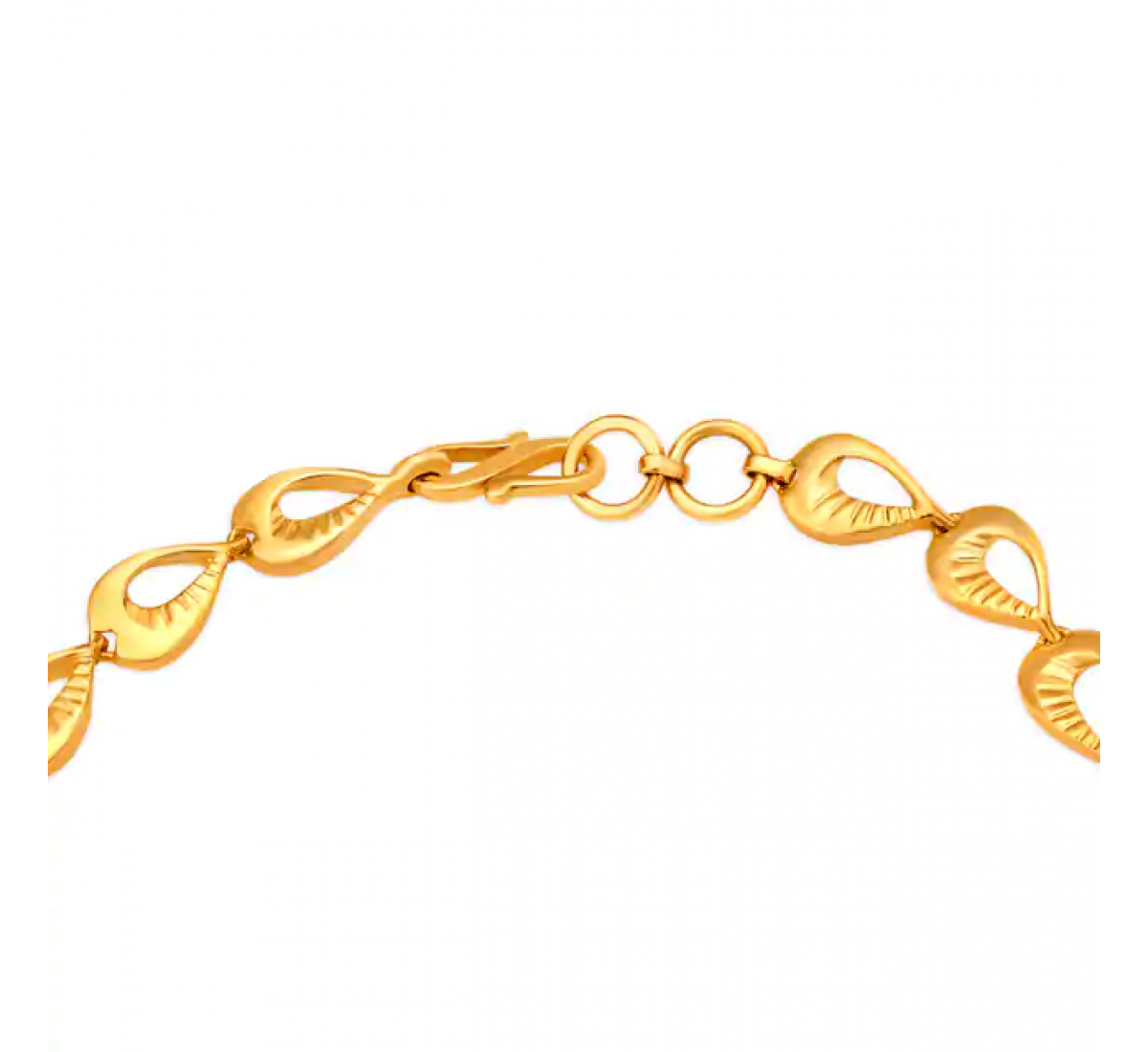 Teardrop Linked Gold Bracelet