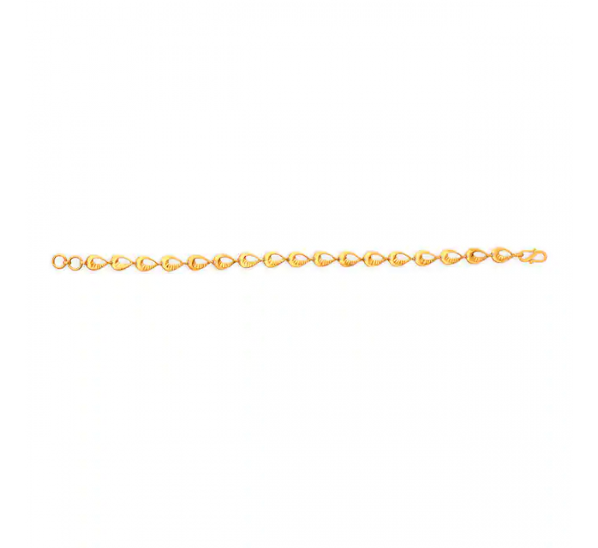 Teardrop Linked Gold Bracelet