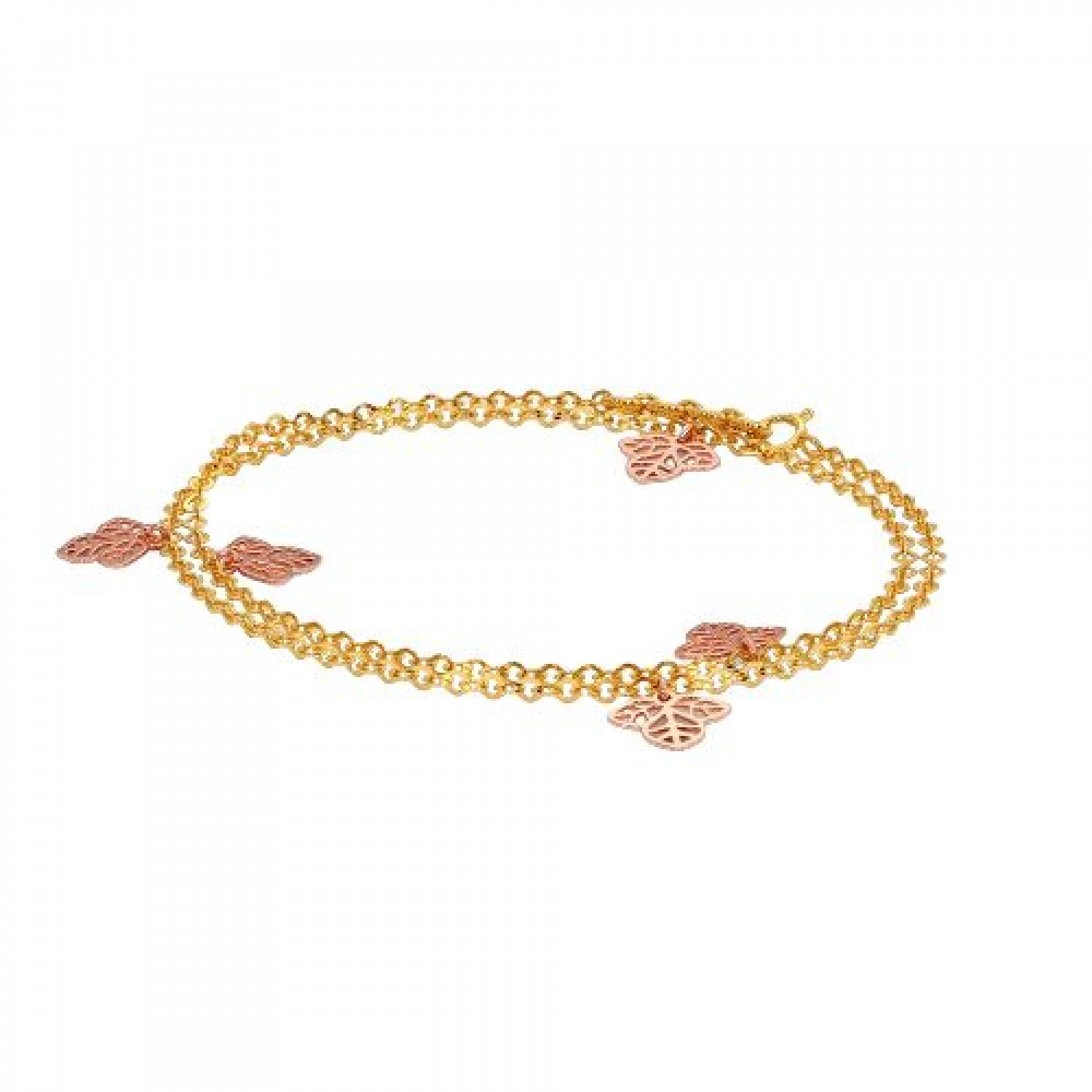 Trinity Leaf Gold Bracelet