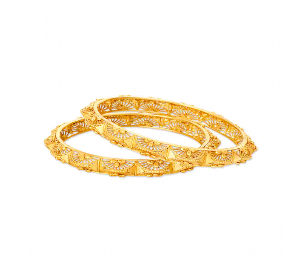 Michael Floral Gold Bangles