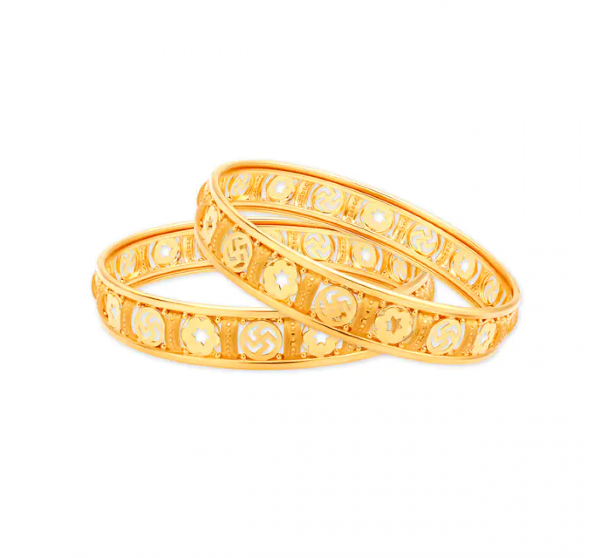 Opulent Swastika Gold Bangles