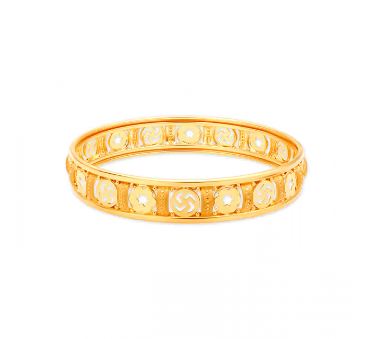 Opulent Swastika Gold Bangles