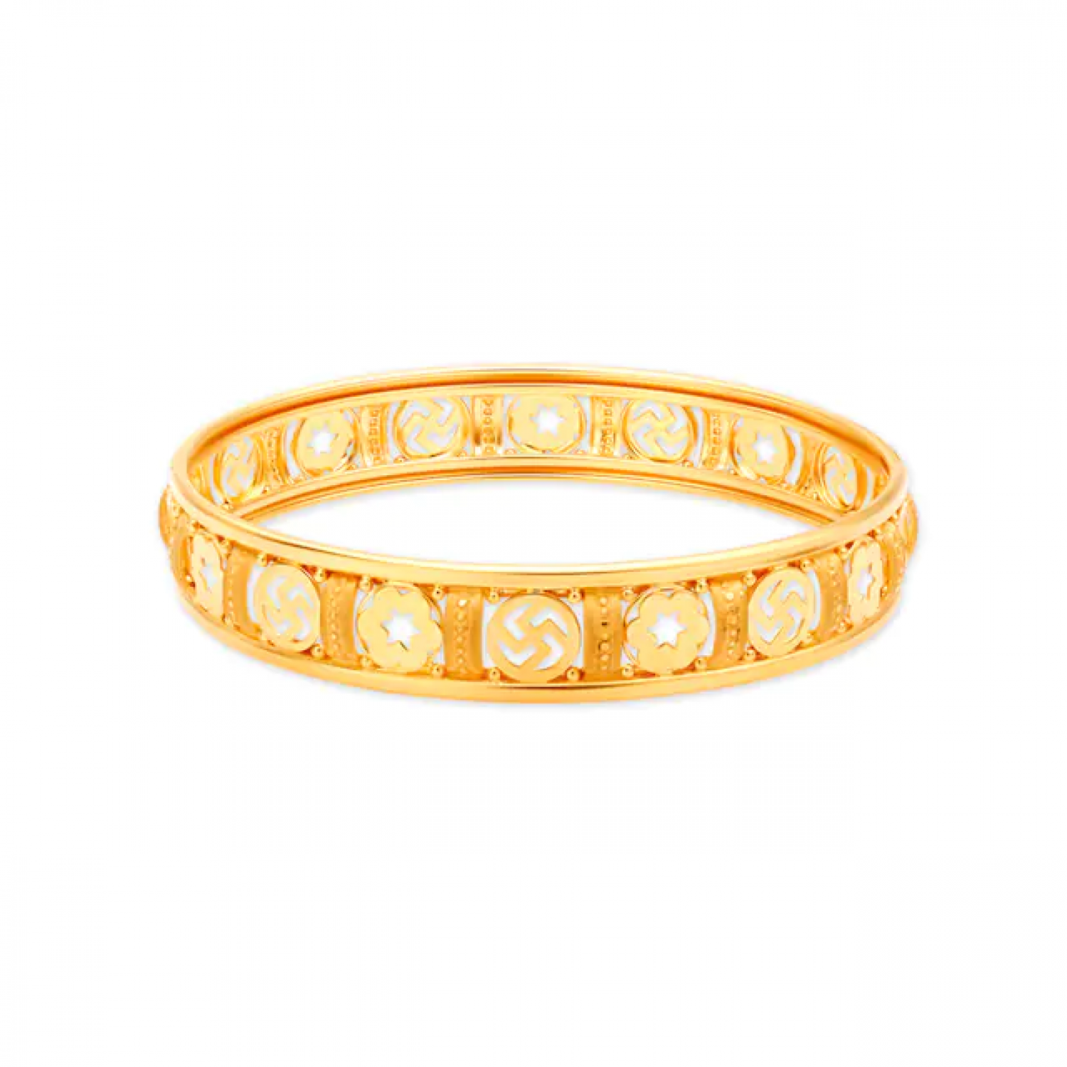 Opulent Swastika Gold Bangles