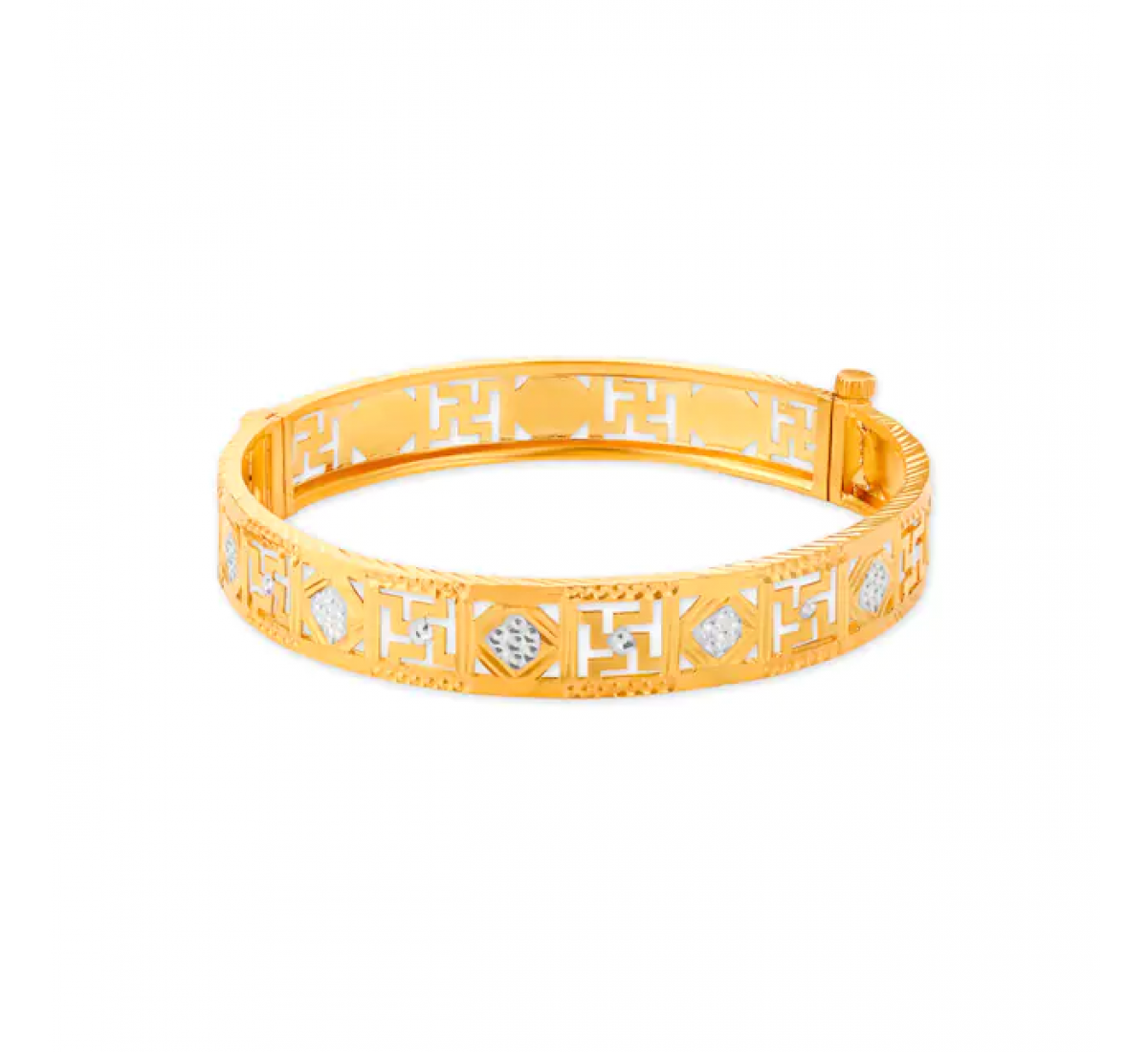 Graceful Swastika Gold Bangles