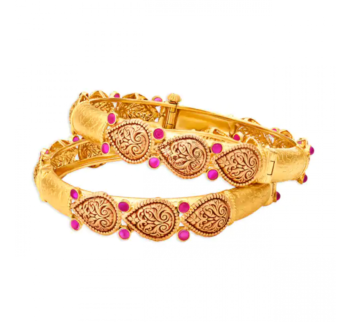 Carved Zoey Gold Bangles