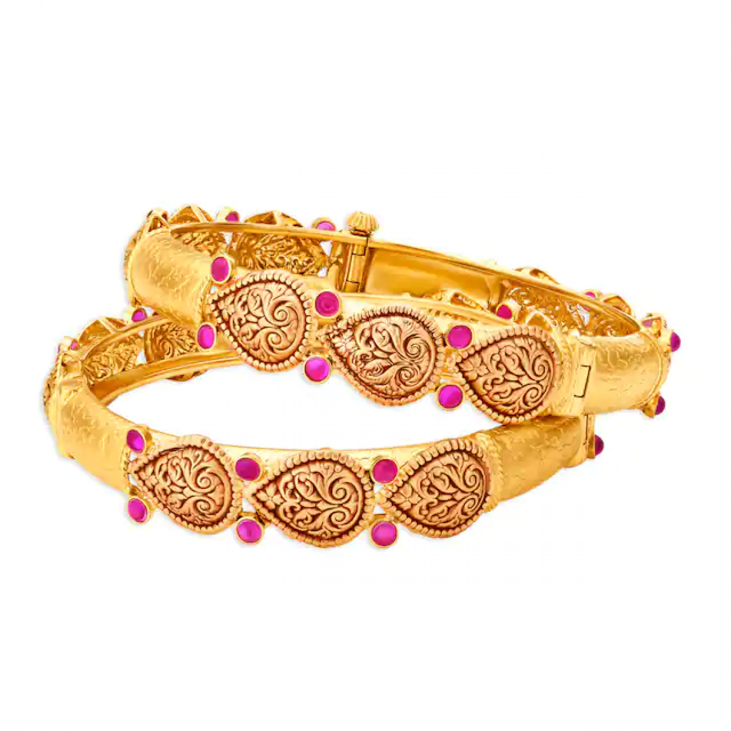Carved Zoey Gold Bangles