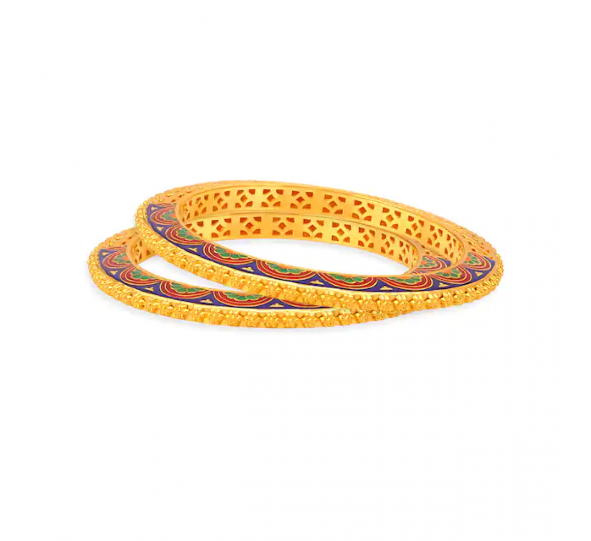 Enamel Colourful Gold Bangles