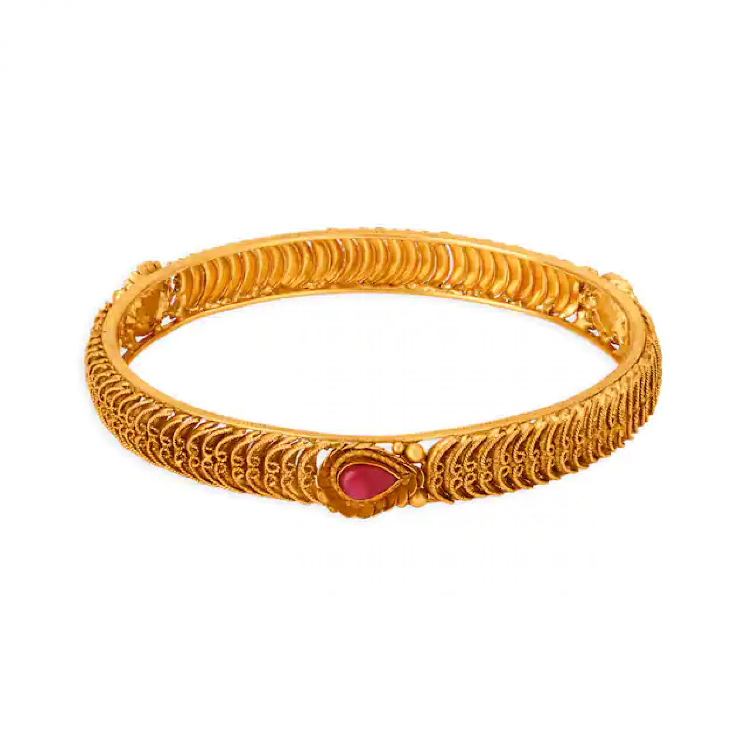 Mesh Pattern Gold Bangles