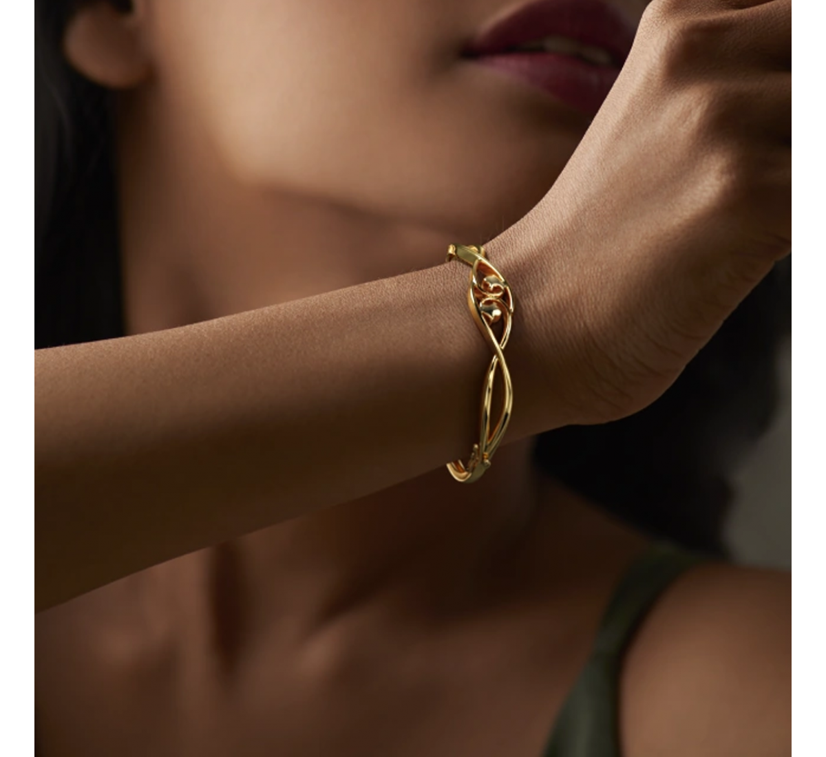 Synced Affection Gold Bangles