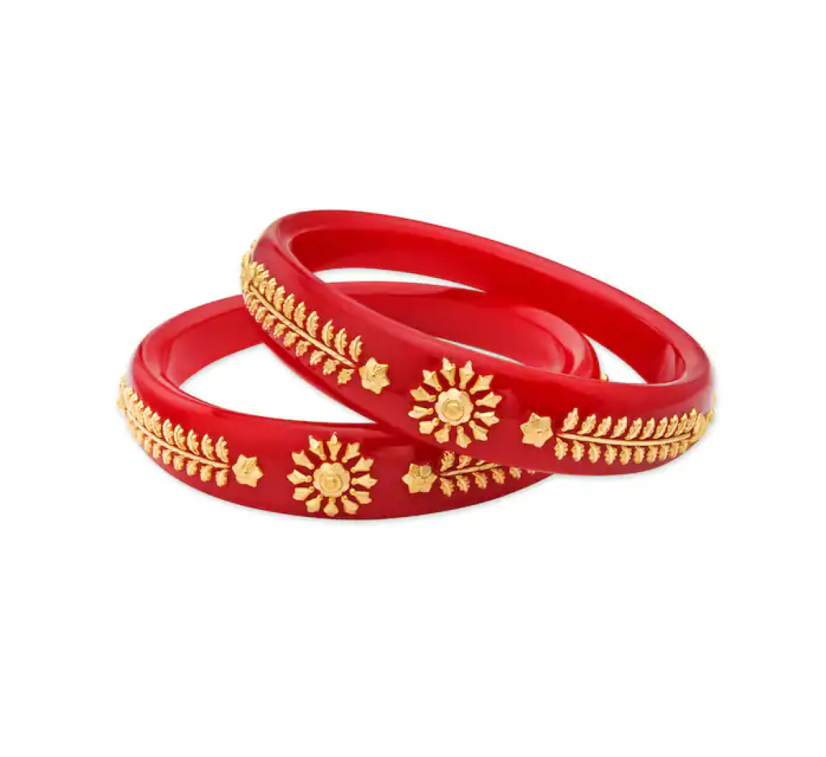 Enchanting Gold Pola Bangles