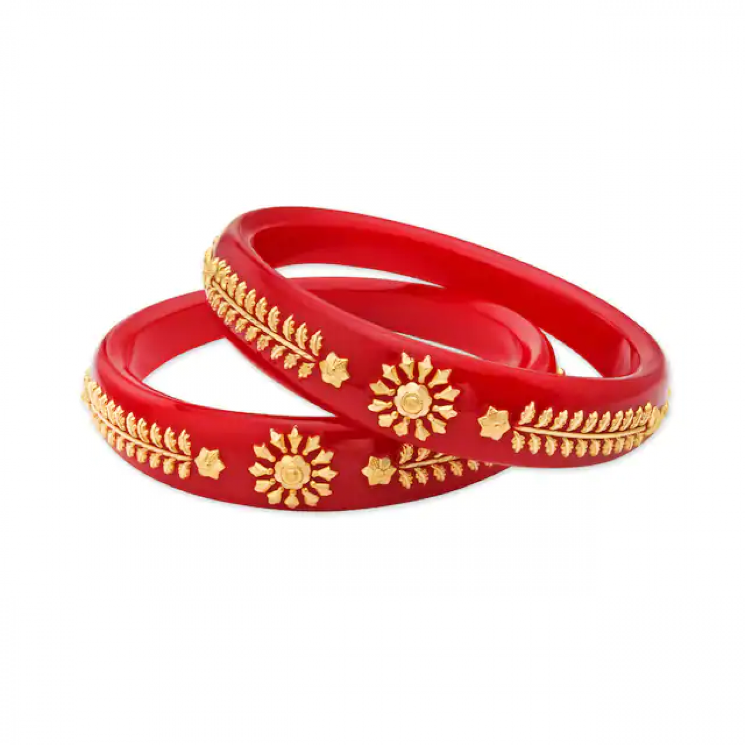 Enchanting Gold Pola Bangles