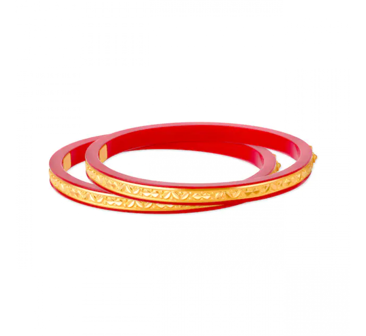 Gold Border Pola Bangles