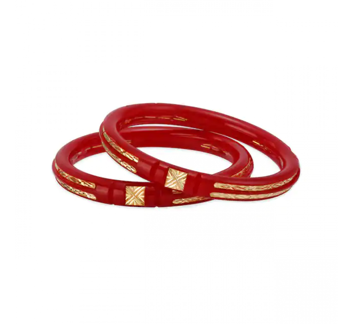 Carved Gold Motif Pola Bangles