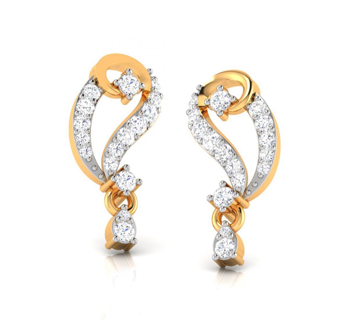 Jeus Gold Diamond Earrings