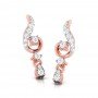 Falling Tulip Diamond Earrings