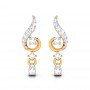 Falling Tulip Diamond Earrings