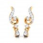 Falling Tulip Diamond Earrings