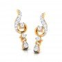 Falling Tulip Diamond Earrings