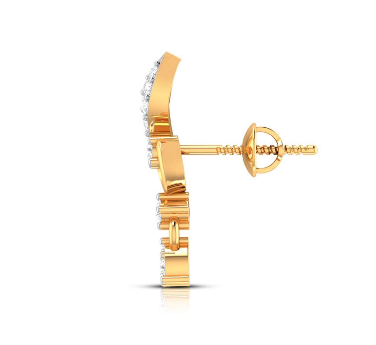 Falling Tulip Diamond Earrings