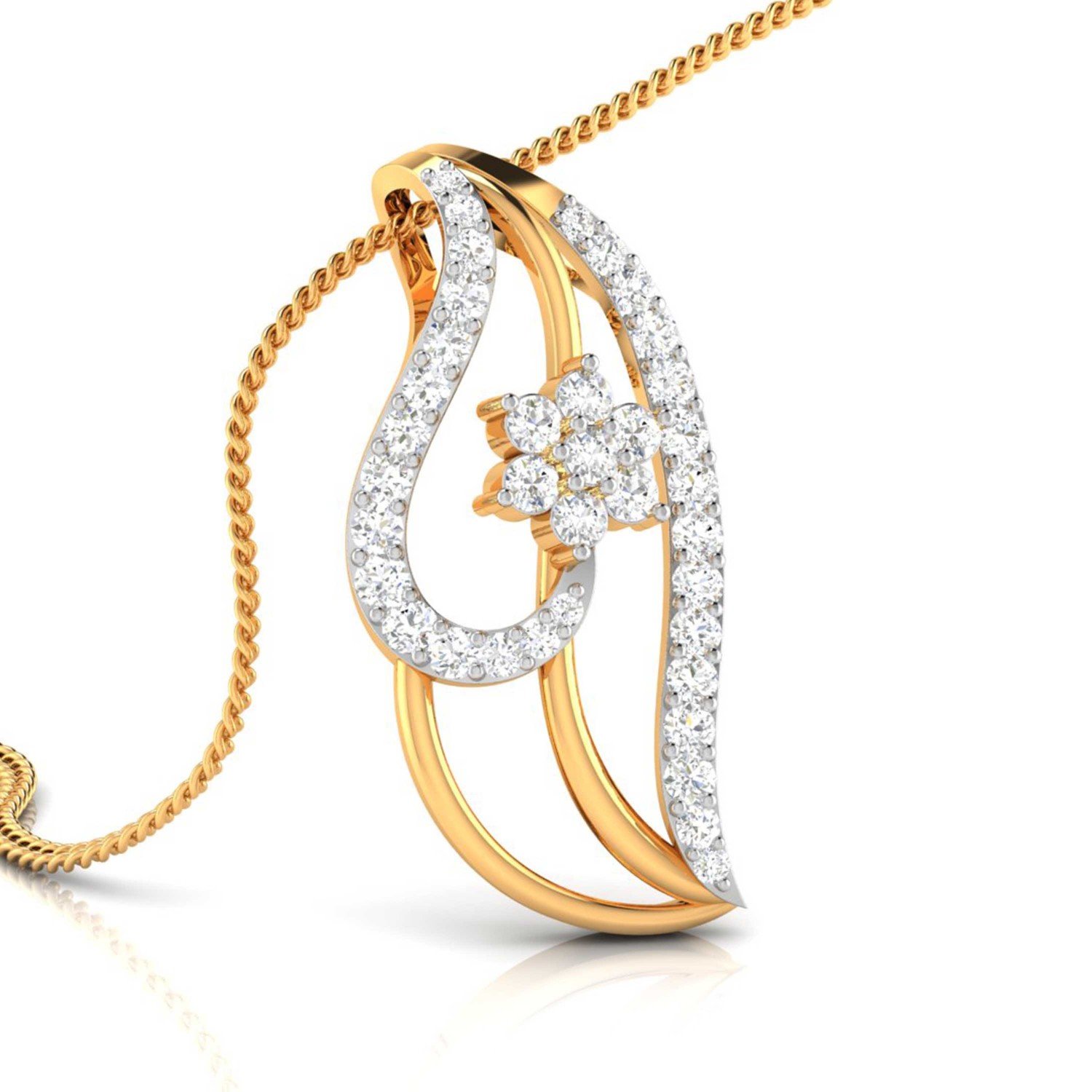 Trio Diamond Pointer Pendant