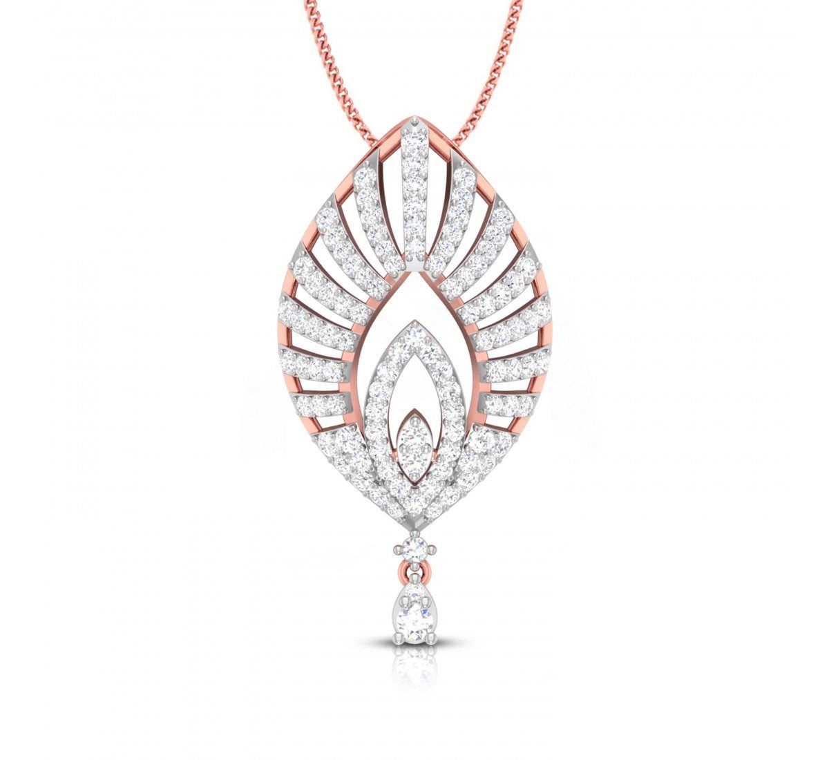 Falling Tulip Diamond Pendant