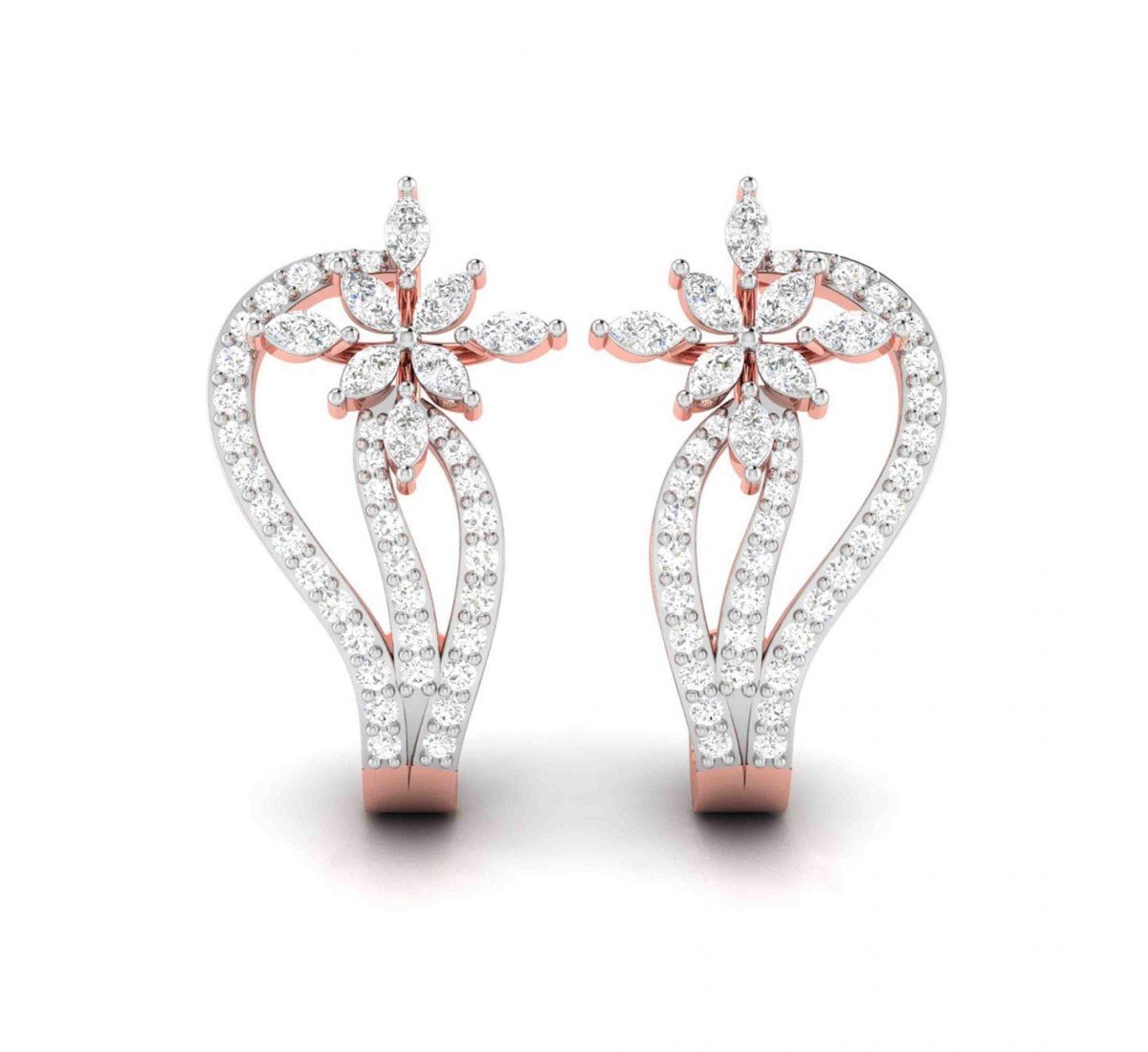 Octavia Snow Diamond Hoops