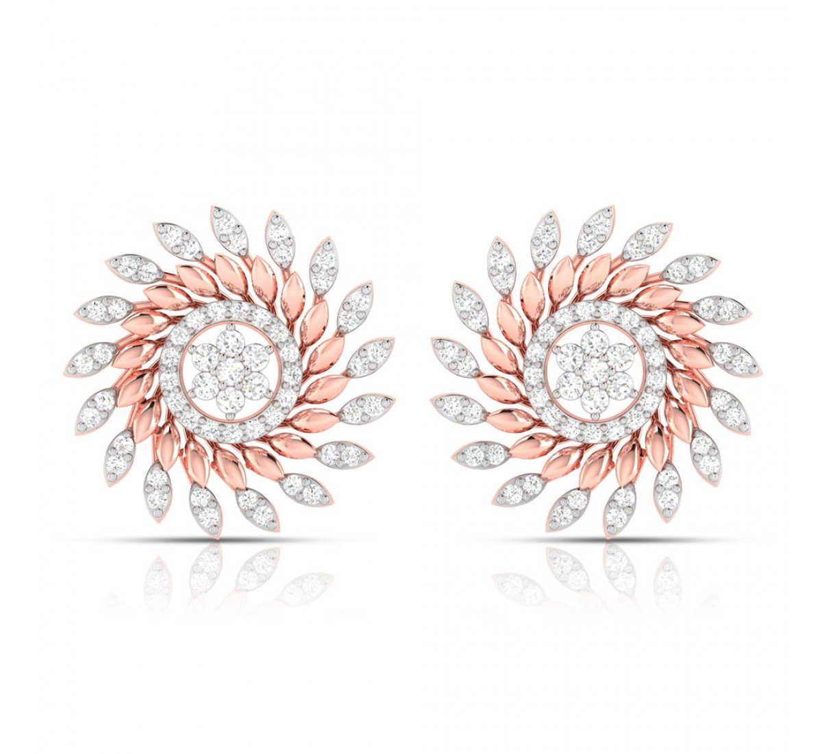 Cluster Wired Diamond Earrings