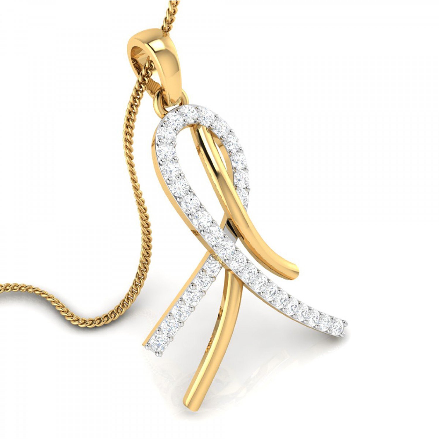 Swirl Fadona Diamond Pendant