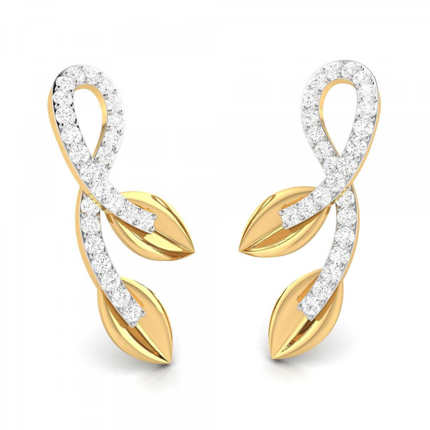 Lattice Iris Diamond Earrings