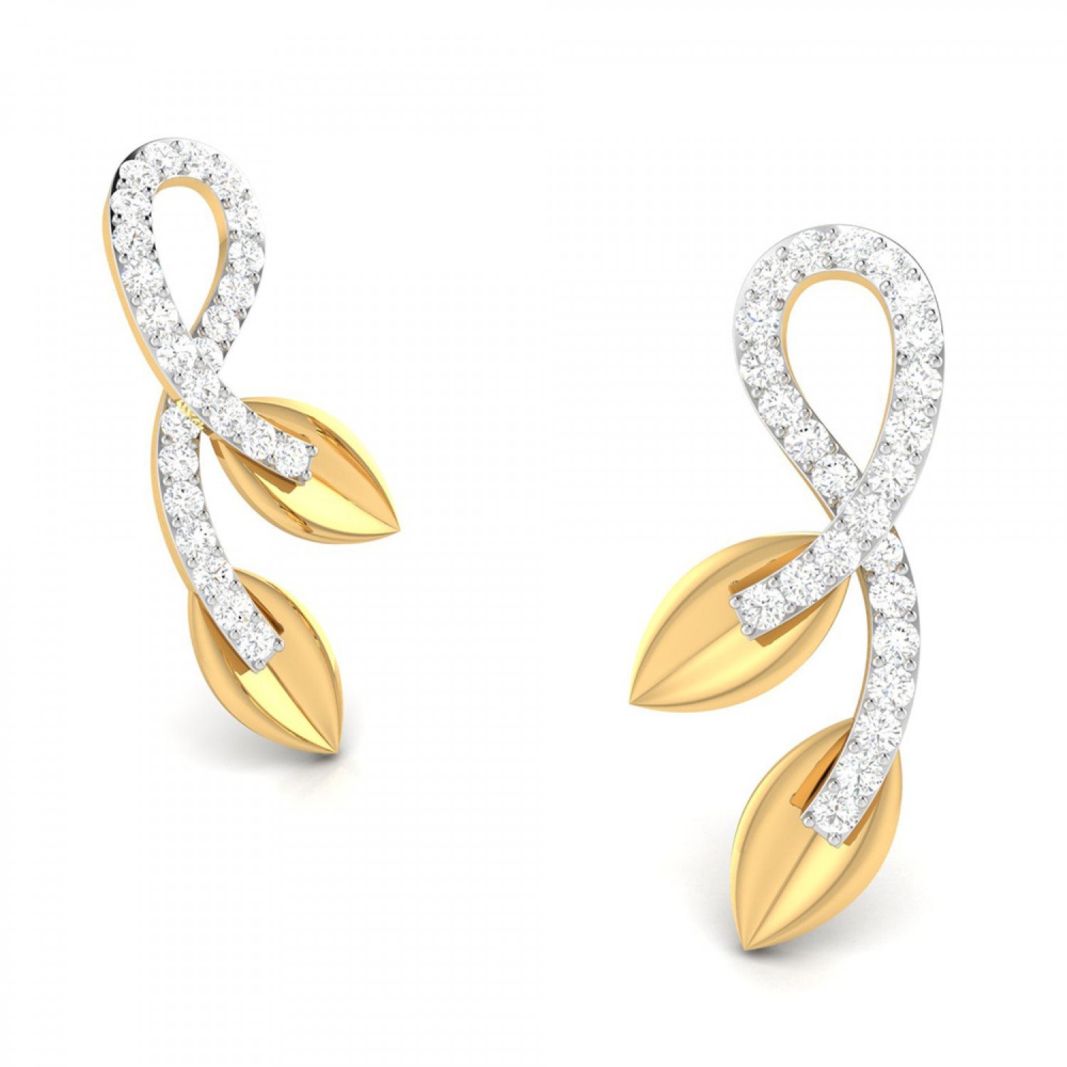 Lattice Iris Diamond Earrings