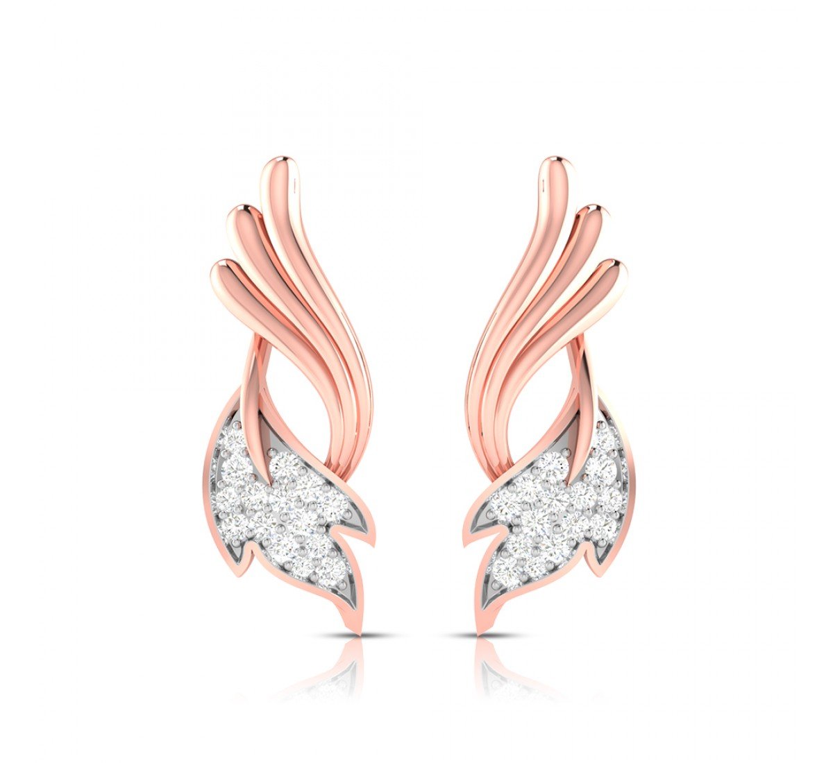 Ovate Cutout Diamond Earrings