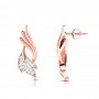 Ovate Cutout Diamond Earrings