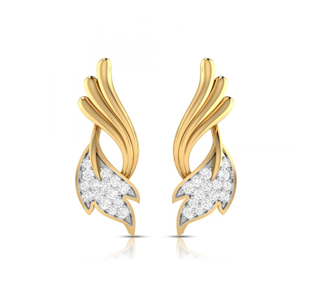 Ovate Cutout Diamond Earrings