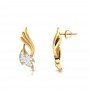 Ovate Cutout Diamond Earrings