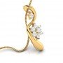 Spiral Cutout Diamond Pendant