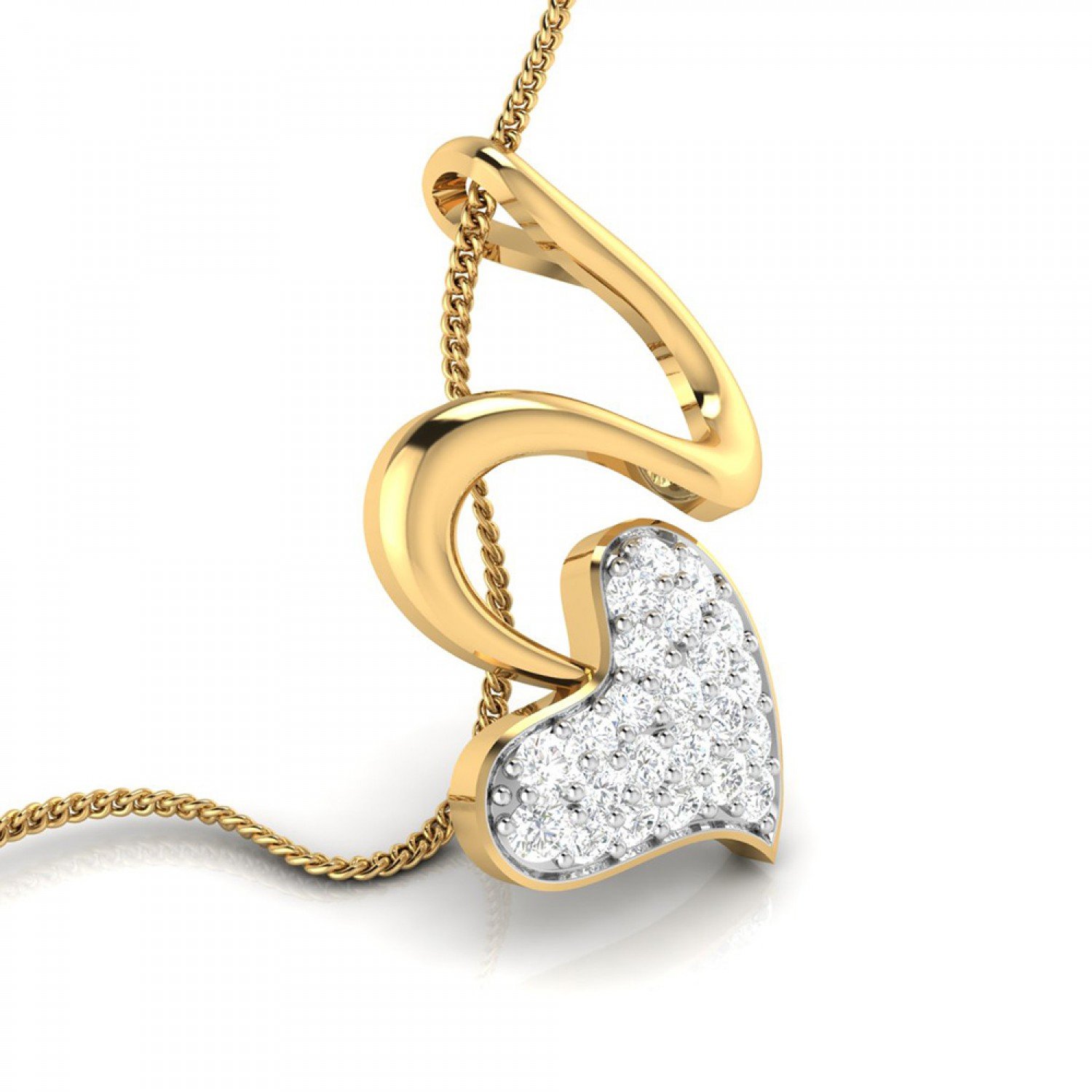 Lattice Mesh Diamond Pendant
