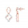 Contra Drop Diamond Earrings