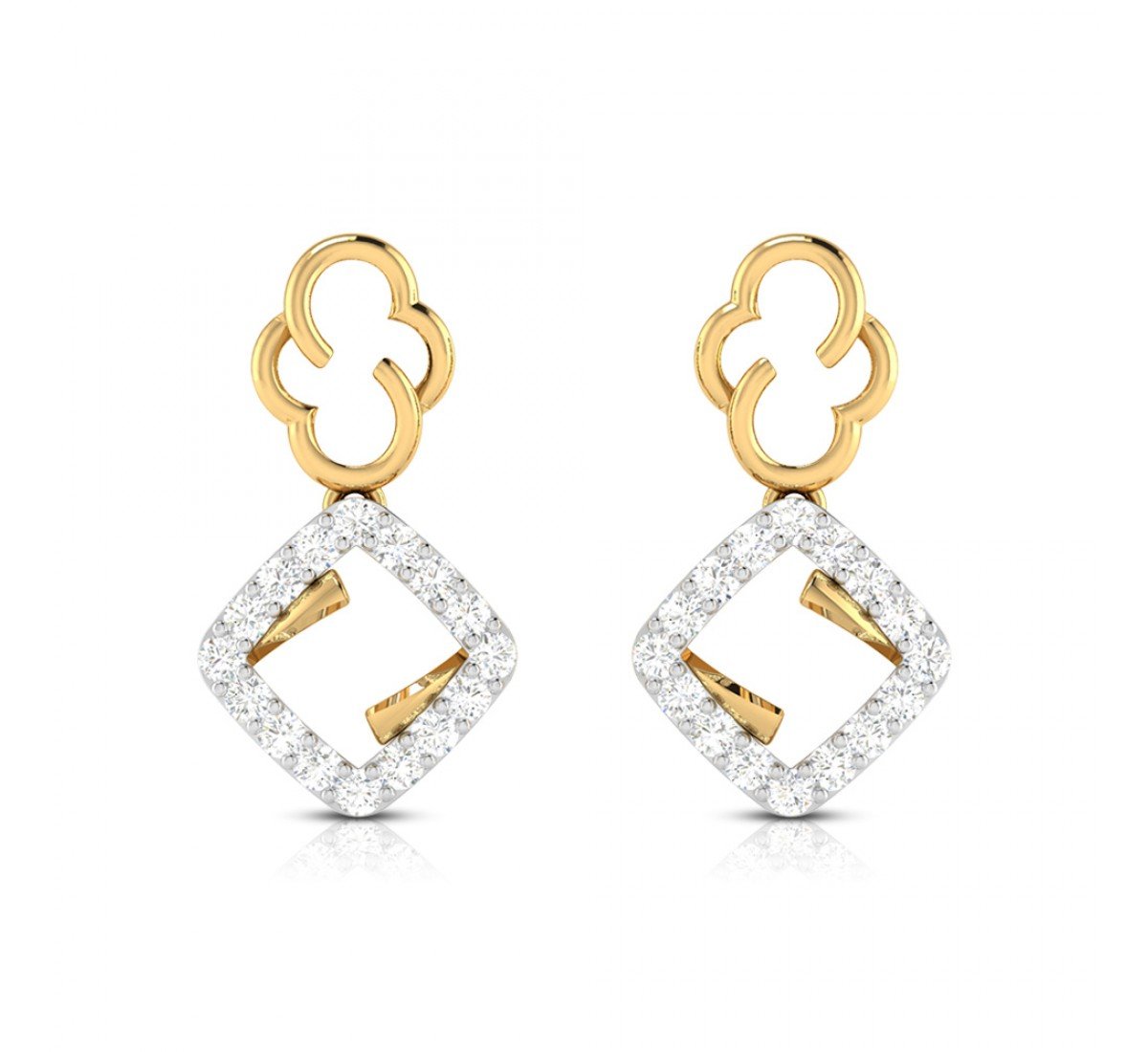 Contra Drop Diamond Earrings
