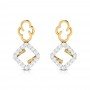 Contra Drop Diamond Earrings