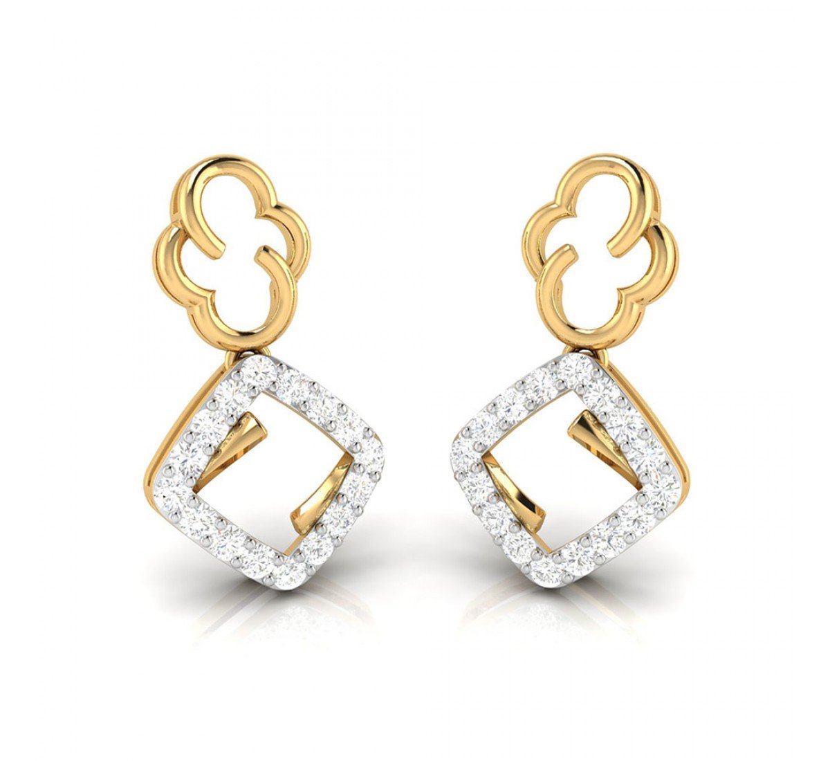 Contra Drop Diamond Earrings