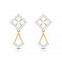 Delicate Drop Diamond Earrings